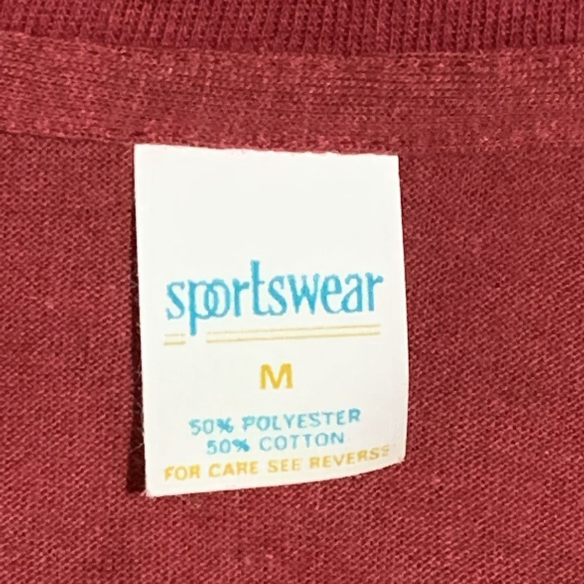 sportswear デッドストック 無地T 80s- エンジ Mサイズ USA製 新品 |