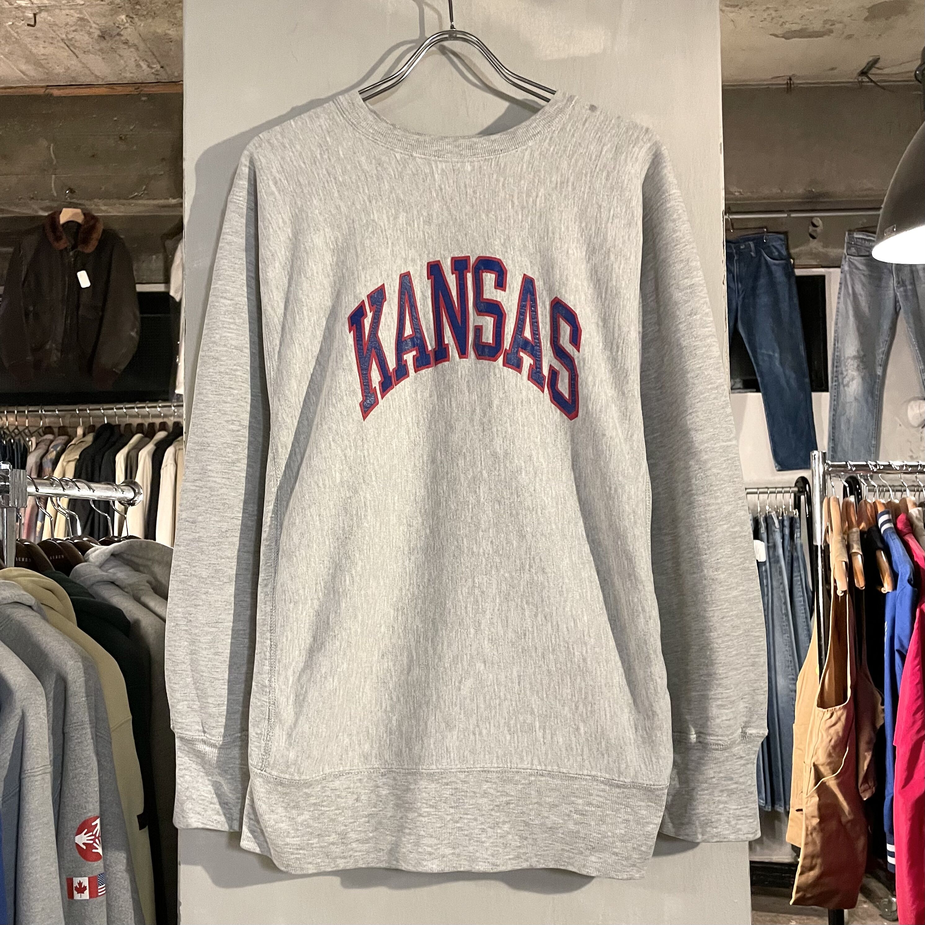 Champion Reverse KANSAS XL80s USA製 リバース 80s Champion リバースウィーブ reverse weave KANSAS USA製