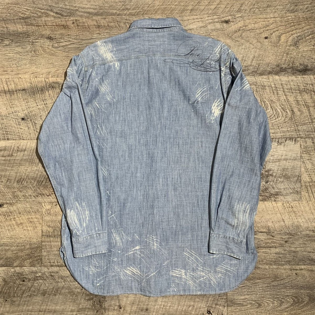 30s Vintage Chambray シャンブレー　シャツ　チンスト ラルフローレン チンスト シャンブレーシャツ | DUFF