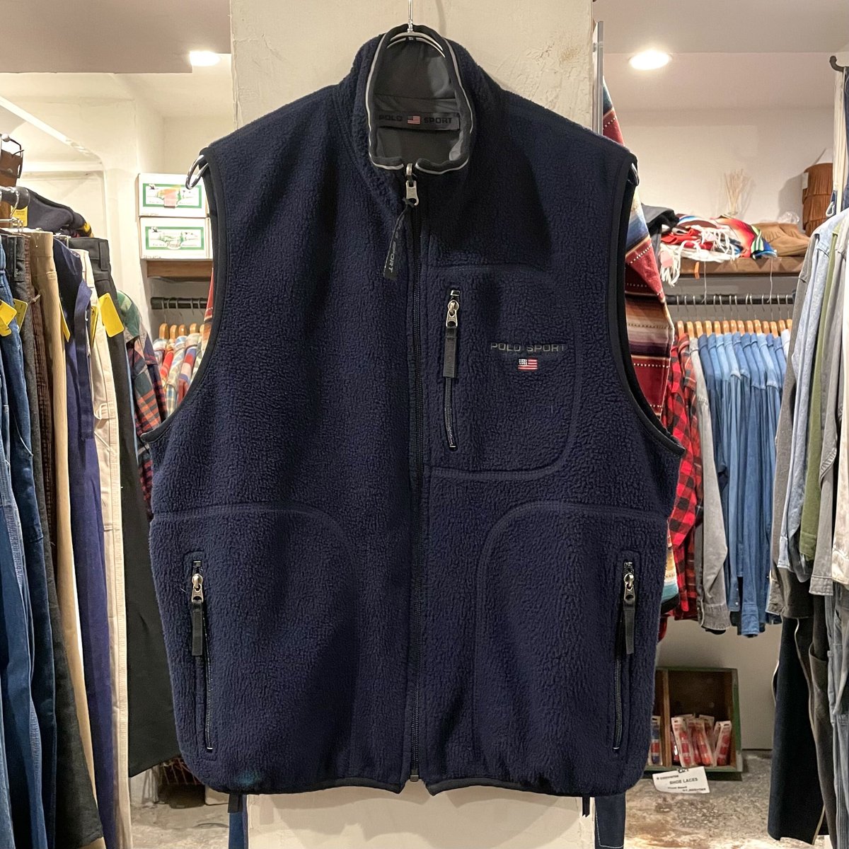 90s vintage polo sport リネン×コットン ベスト