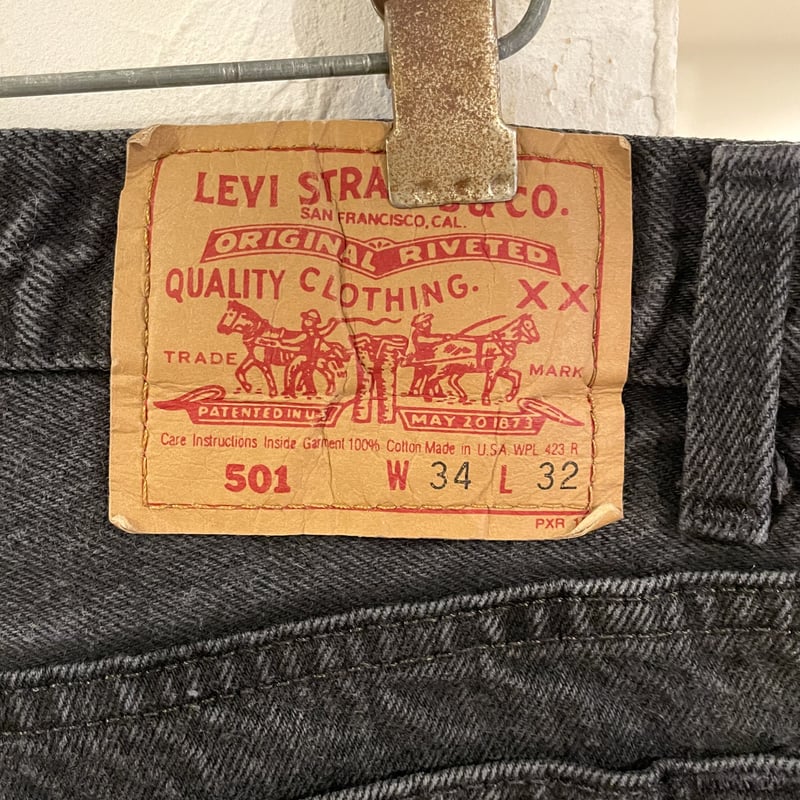 Levi's 501 90年代 リーバイス 501 後染めブラックデニムパンツ