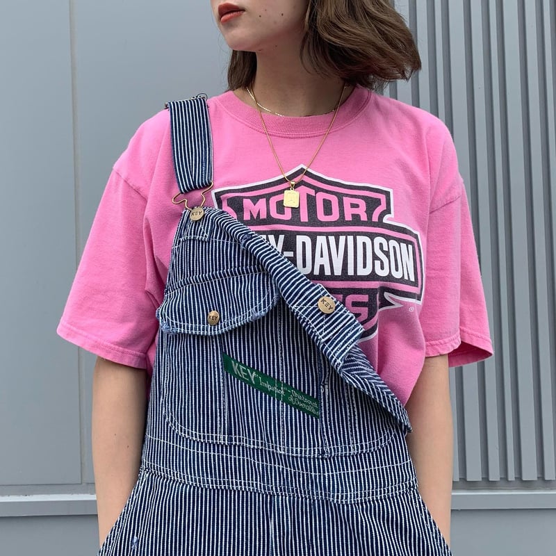 Hanes HARLEY-DAVIDSON ハーレーTシャツ ショートスリーブ ピンク 両面