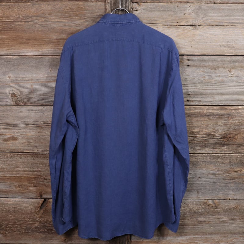 POLOラルフローレン 麻 シャツ 紺 Polo Ralph Lauren/L/S Linen Shirt（ラルフローレン リネン