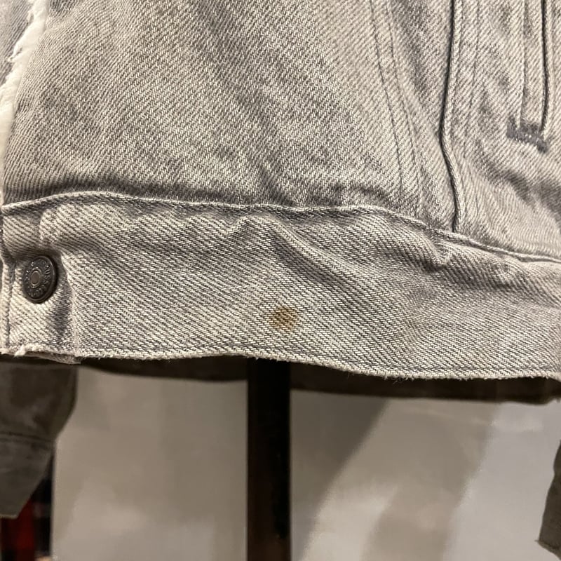 80s Levi's デニムボアジャケット グレー USA製 リーバイス 80s Levi's デニムボアジャケット グレー USA製 リーバイス