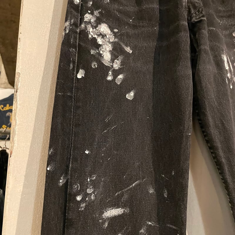 90s Levi's 501 後染めブラックデニム パンツ 27×30 USA製 FOR WO