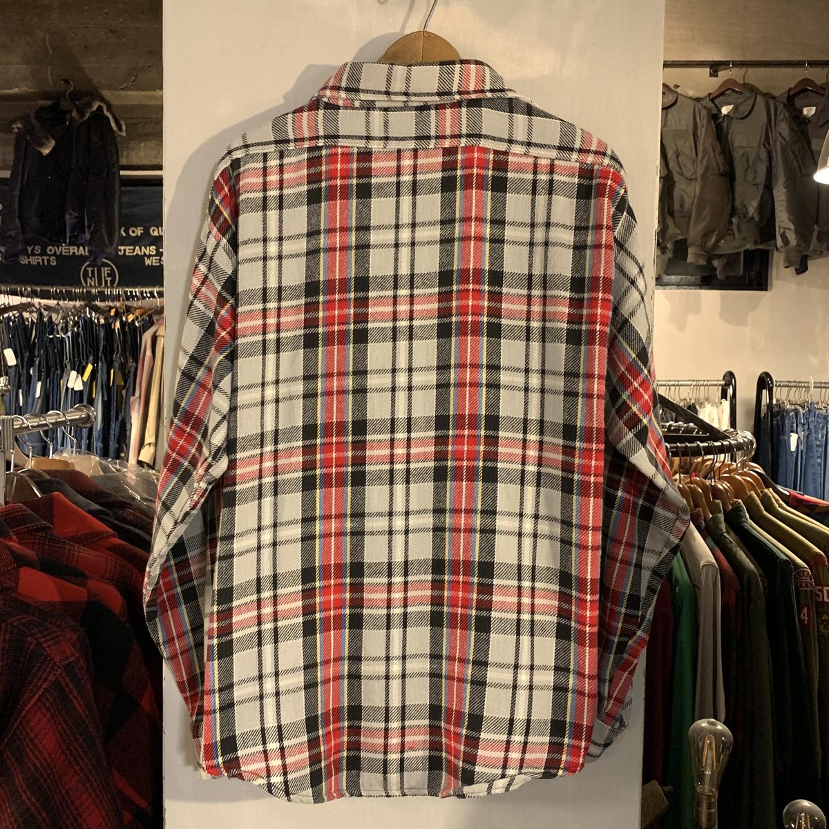 70s Mr.Leggs ネルシャツ USA製 コットンシャツ チェック柄 (S2968) |