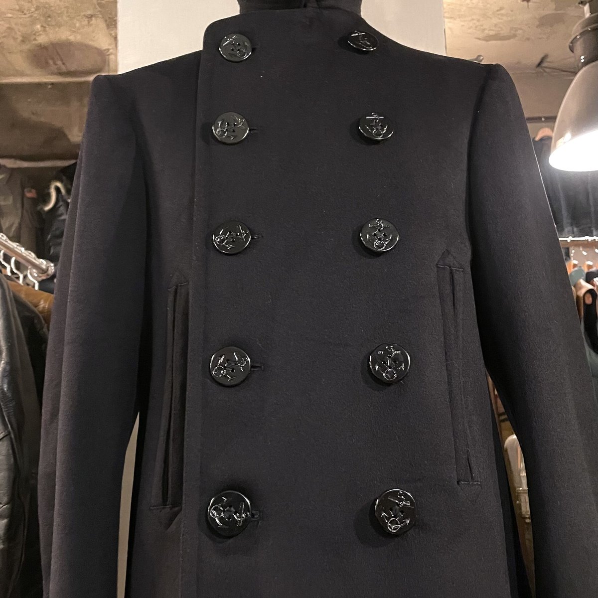 40s US NAVY Pコート 10ボタン チンスト NAVAL CLOTHING FACT 40s US NAVY Pコート 10ボタン チンスト NAVAL CLOTHING FACT