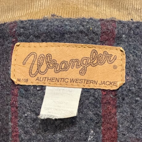 80s~　Wrangler　デニムジャケット　ブランケット付　USA製　4つポケ　Size 46相当　ラングラー　ビッグサイズ　(S5332)