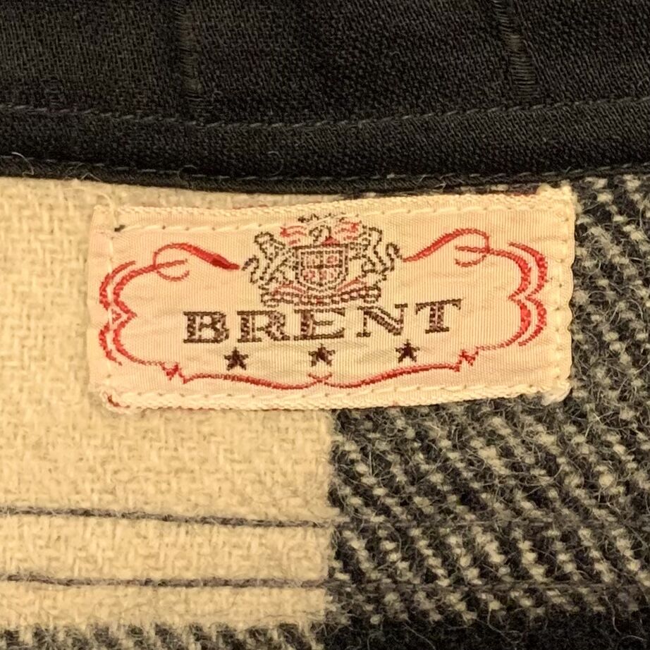 ※最終価格40s BRENT ヴィンテージシャツ 40s BRENT L/S Vintage Wool Shirt ウールシャツ 白黒 三つ星タ