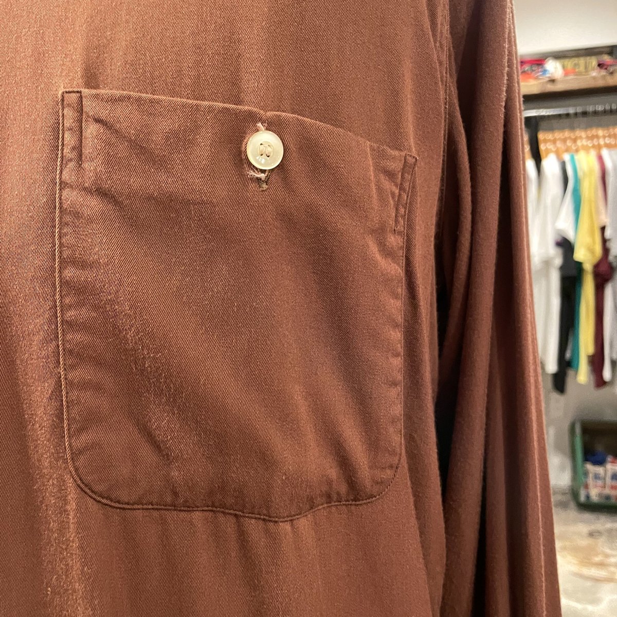 ▪️50’s SPIRE シャツ レーヨン ボックスシルエット 切り替えシャツ 50s ARROW Vintage Rayon Shirt レーヨンシャツ オープンカラー