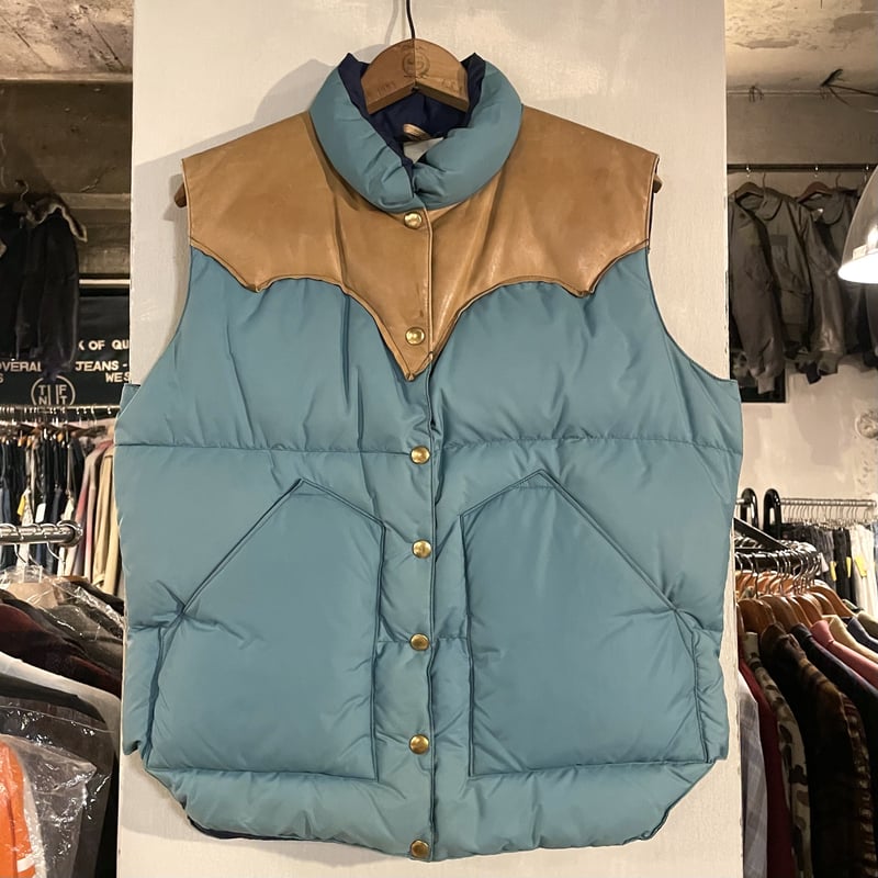 70s Rocky Mountain Featherbed Co. ダウンベスト USA製 グ...