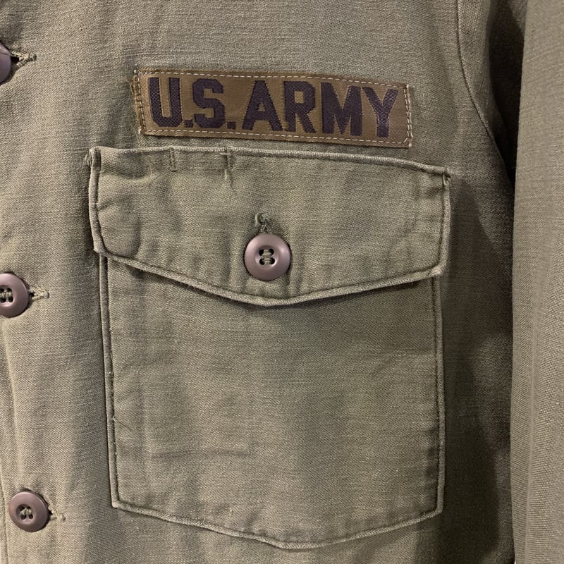 60s US ARMY ユーティリティシャツ OG 107 COTTON SATEEN SHI
