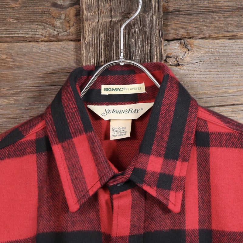 BIG MAC ST JOHN'S BAY ネルシャツ 80年代 DEAD STOCK ダブル