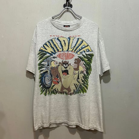 90s　HARLEY-DAVIDSON×LOONEY TUNES　S/S Tシャツ　ハーレーT　USA製　Size L　©1992　(S5743)