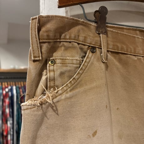 Dickies　ダック地　ペインターパンツ　ディッキーズ　ワークパンツ　ブラウン　雰囲気系　38×31 ½　(S5089)
