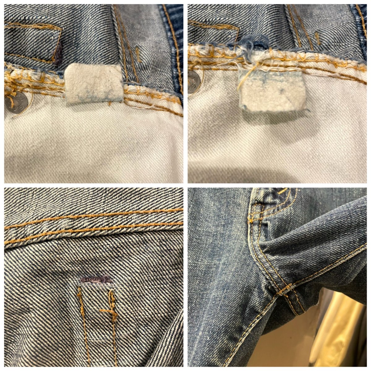 Levi's 505 66モデル バックポケット裏シングルステッチ TALON42 Levi's 505 66モデル バックポケット裏シングルステッチ TALON42