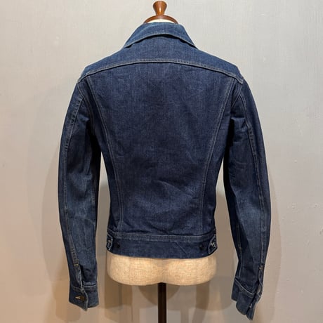 80s　Lee 220-J　デニムジャケット　USA製　Size 34　4つポケ　左綾　ミントコンディション　(S5323)