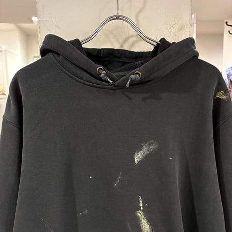carhartt　Original Fit　プルオーバーパーカー　Size L　袖プリント　カーハート　ブラック　(S4509)