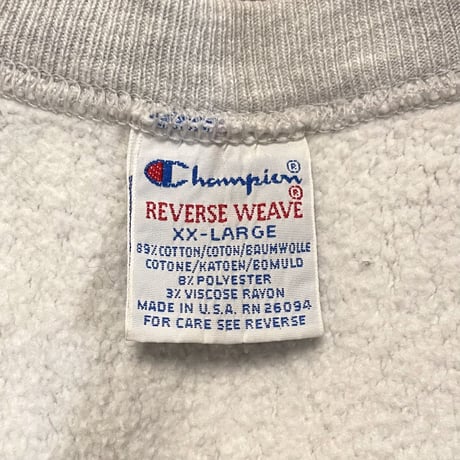 90s　Champion　リバースウィーブ　Reverse Weave　USA製　グレー　(S2748)
