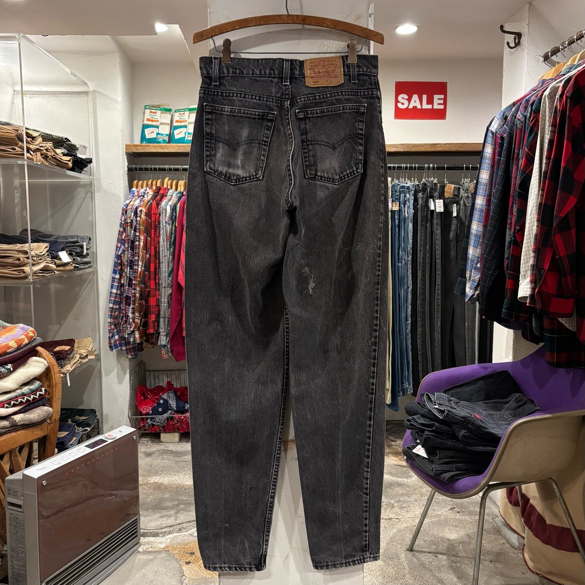 Levi's 560 0260 リーバイス ブラックデニムパンツ 29×34 USA製 (S4