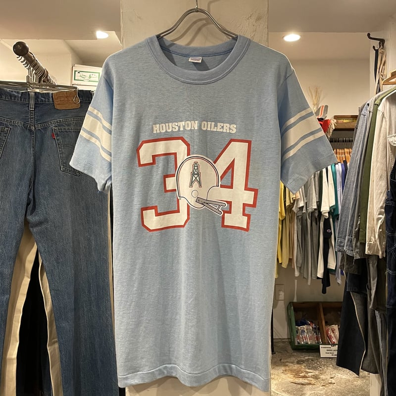 Champion フットボールTシャツ DEAD STOCK HOUSTON OILERS バ