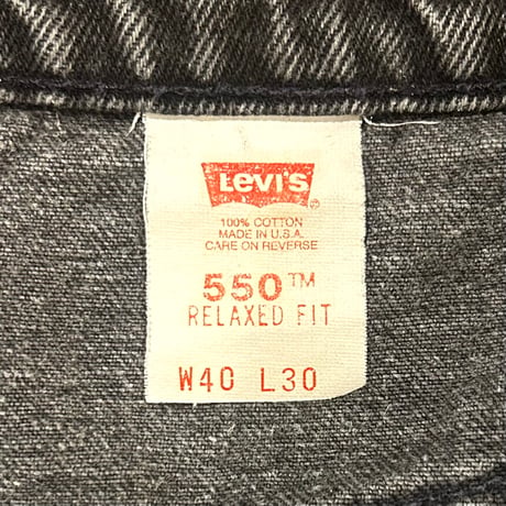 90s　Levi's 40550 4159　リーバイス　ブラックデニムパンツ　38×29 ½　USA製　1997年　(S4337)