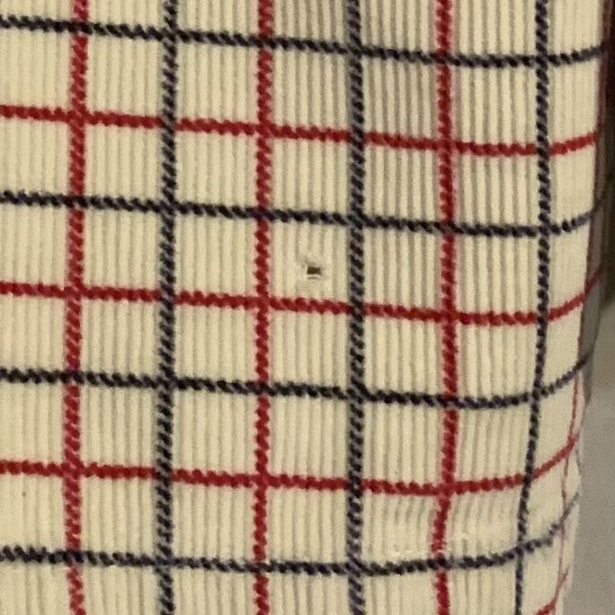 50s harper プリントコーデュロイシャツ チェック柄 ボックス