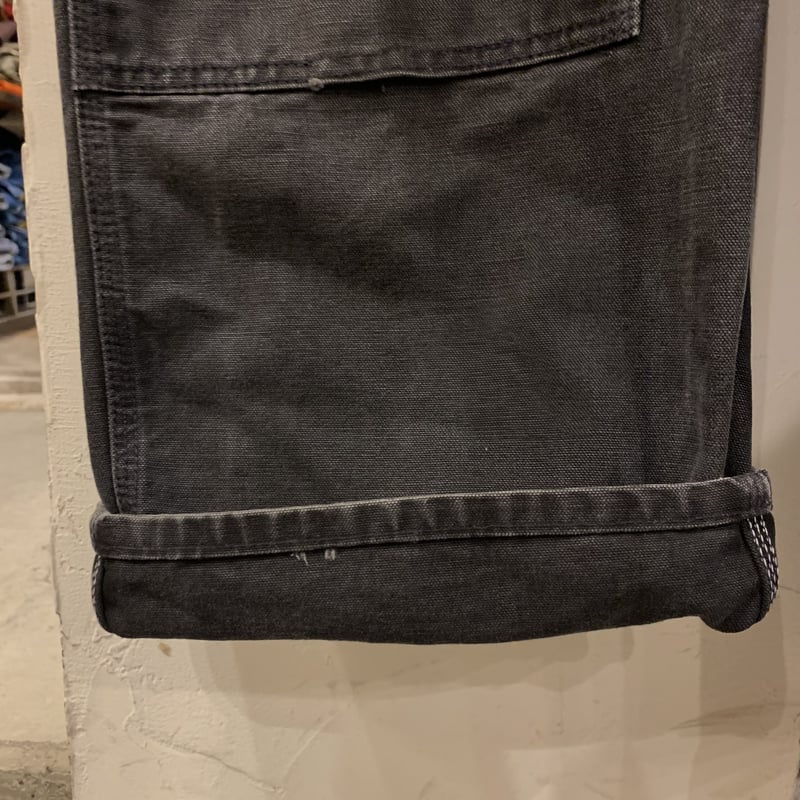90s Carhartt ダック地 オーバーオール ダブルニー 黒 カーハート