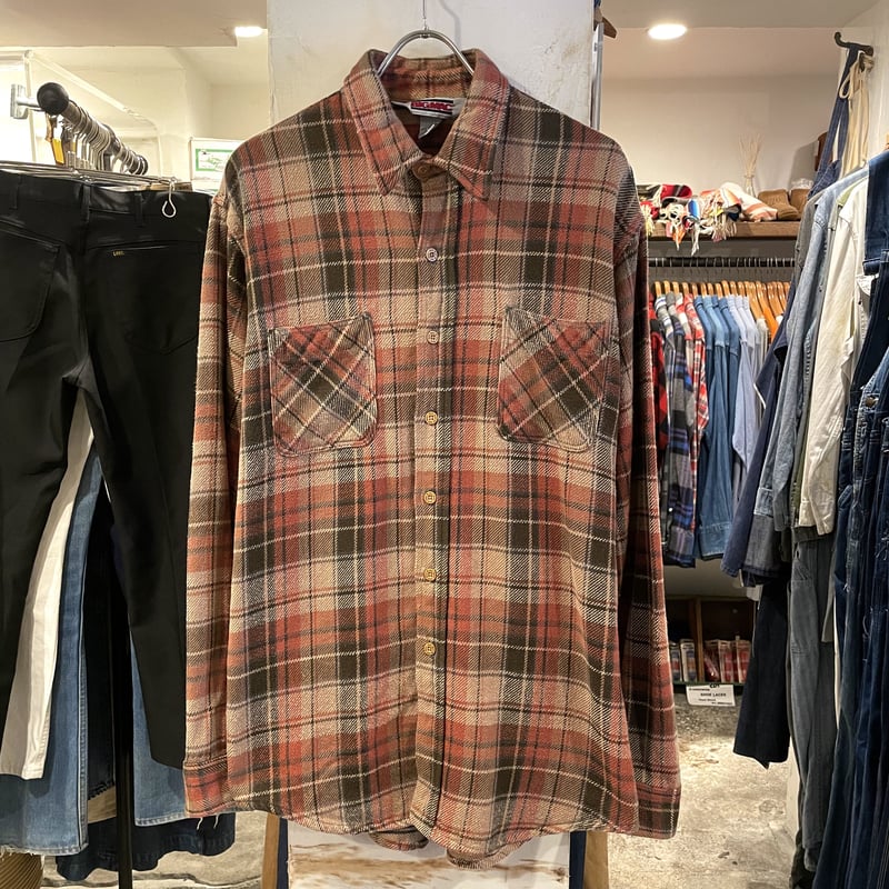 そ*ー様 80s USA製 BIG MAC ネルシャツ ブラウン 好配色 80s BIG MAC ネルシャツ USA製 ワークシャツ 80年代 (S1562) | DUFF