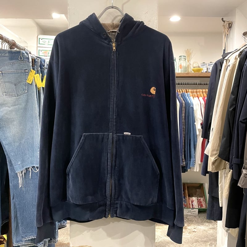 Carhartt カーハート アメリカ製 ベロアパーカー ネイビー