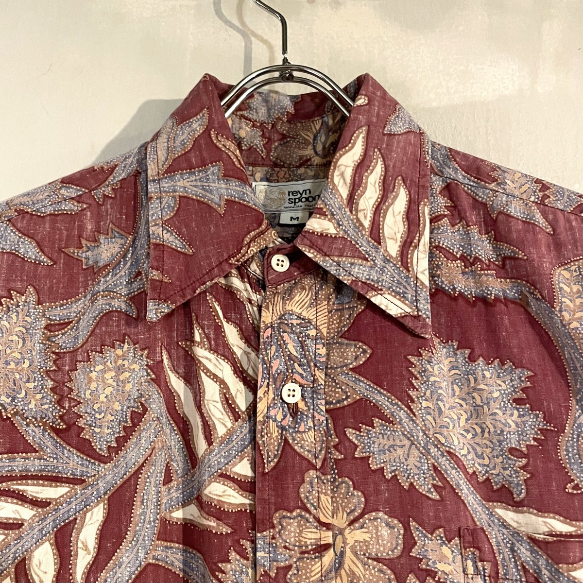 70s reyn spooner ハワイアンシャツ 乳首あり 初期タグ HAWAII製 70s reyn spooner ハワイアンシャツ 乳首あり 初期タグ HAWAII製