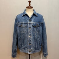 80s　Lee 220-J　デニムジャケット　Size 42相当　4つポケ　右綾　リー　(S5322)