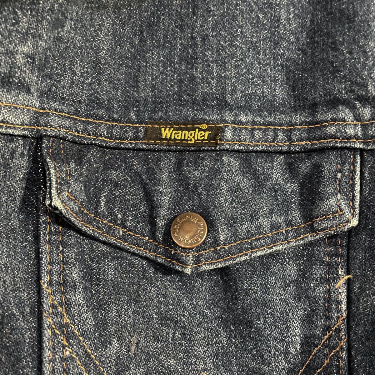 Wrangler デニムジャケット ブランケットライナー 襟コーデュロイ
