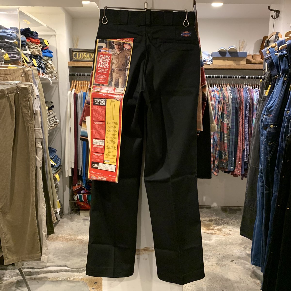 90s Dickies ワークパンツ ディッキーズ ブラック USA製 DEADSTOCK (