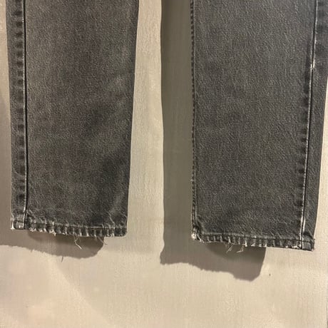 80s　Levi’s 505 先染め ブラックデニムパンツ　31×32　USA製　(S4626)