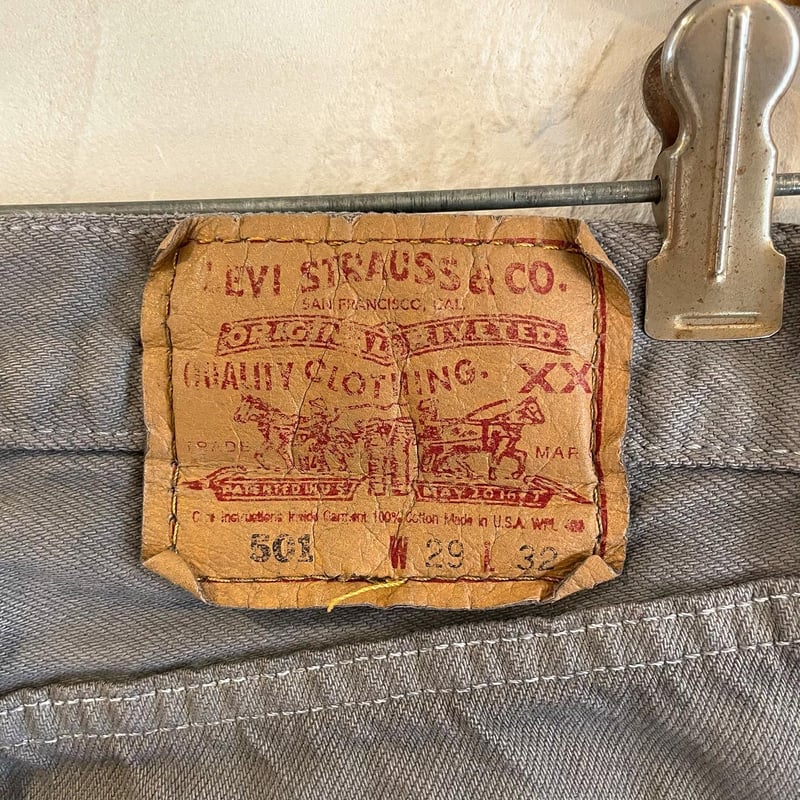 90'sビンテージ古着！アメリカ製 Levi's 501 先染めグレー デニム 90s USA製 Levi´s 501 先染め グレー デニム 霜降り W33