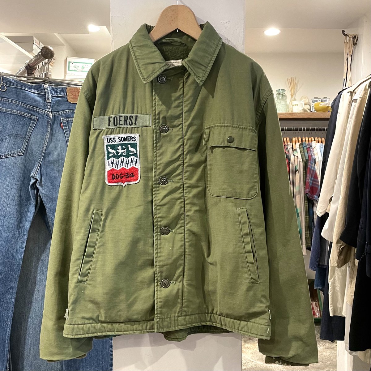 US NAVY 60s A-2 デッキジャケット 1968年 DOG-34 （S0877） |