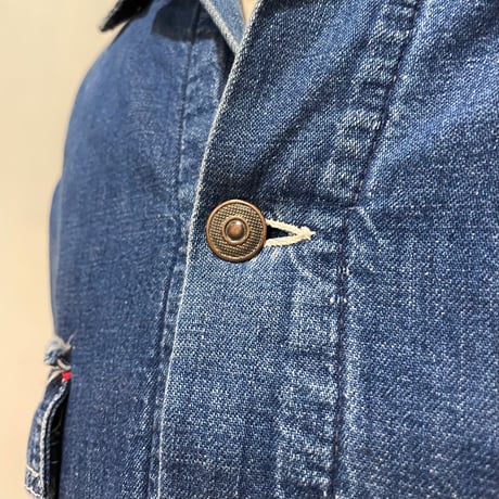 70s　Sears　VINTAGE DENIM COVER ALL　USA製　Size L　デニム カバーオール　シアーズ　(S5758)