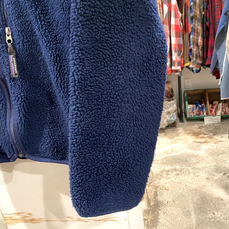 patagonia 90s USA製 レトロカーディガン 紺 Mサイズ パタゴニア (S062 