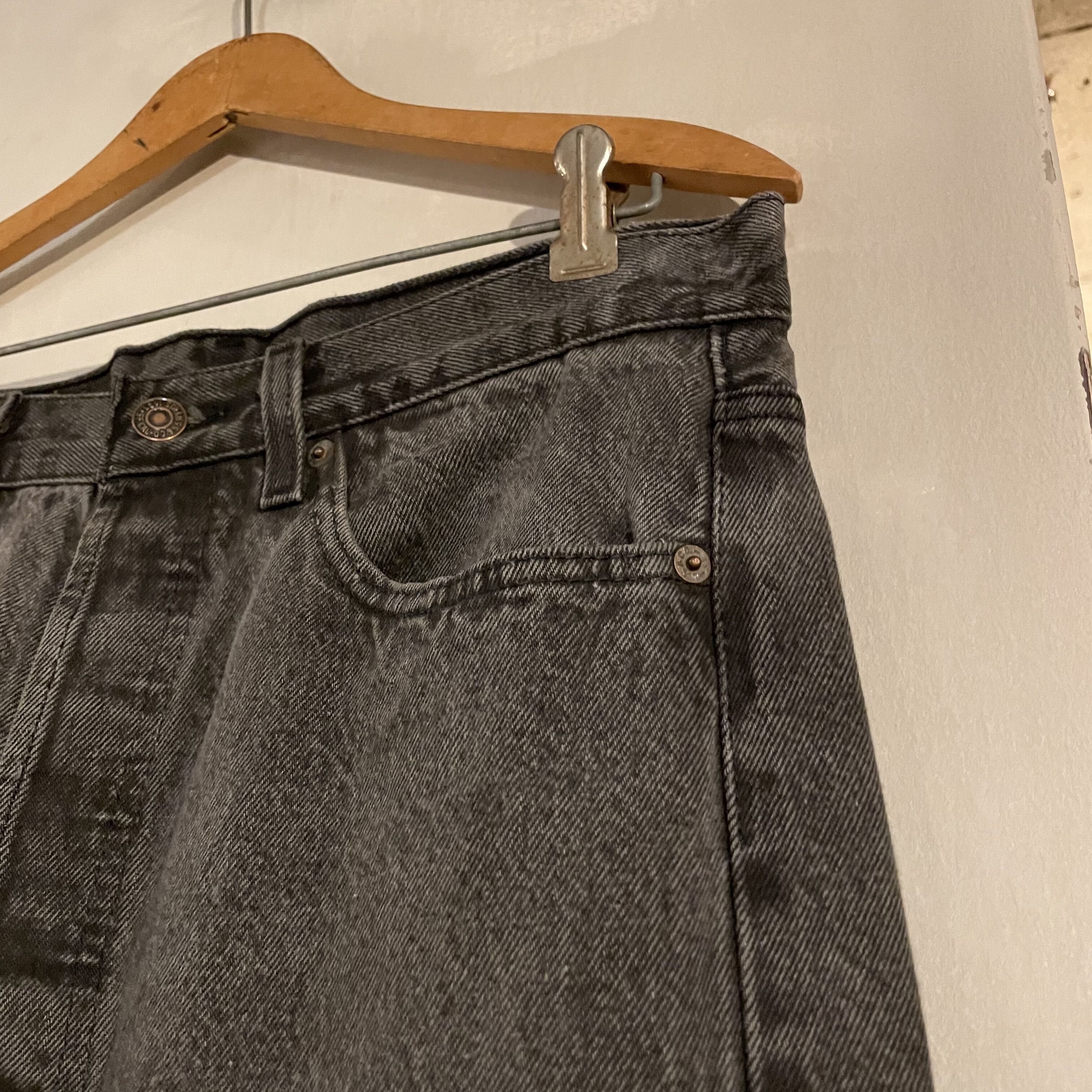 90s Levi's 501-0660 リーバイス 後染めブラックデニム 32×32 ボタン裏