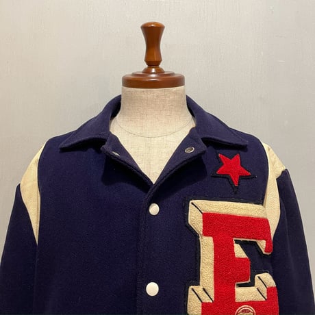 50s~　VINTAGE AWARD JACKET　スタジャン　USA製　アワードジャケット　襟付き　(S5740)