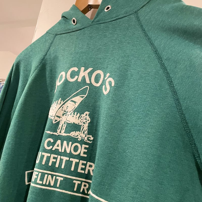 Champion 80s トリコタグ フロッキープリント スウェットパーカー USA 