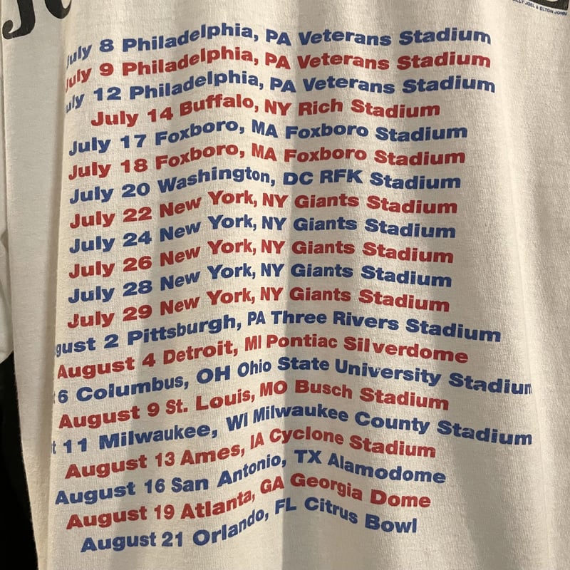 90s All Sport エルトンジョン × ビリージョエル ツアーTシャツ USA製