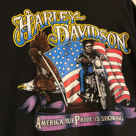 80s　HARLEY-DAVIDSON　S/S Tシャツ　ハーレーT　USA製　Size XL　©1989　(S4909)