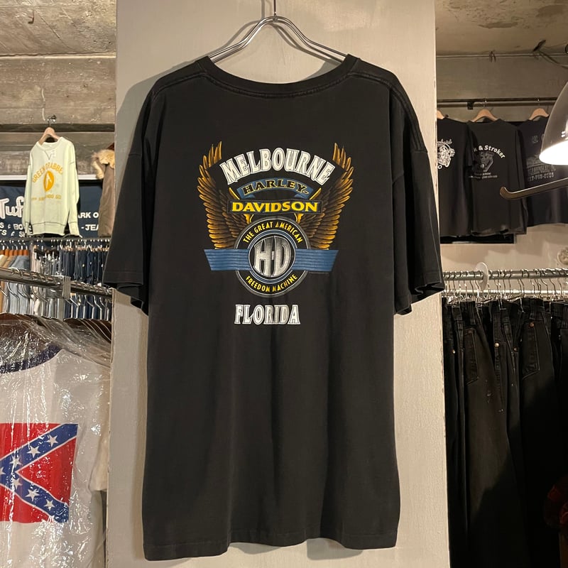 90s HARLEY-DAVIDSON S/S Tシャツ ハーレーT サンダー USA製 Si