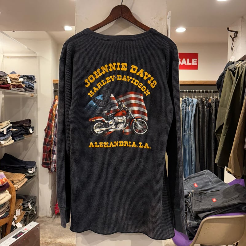 80s 3D EMBLEM HARLEY-DAVIDSON L/S サーマル USA製 ハーレ