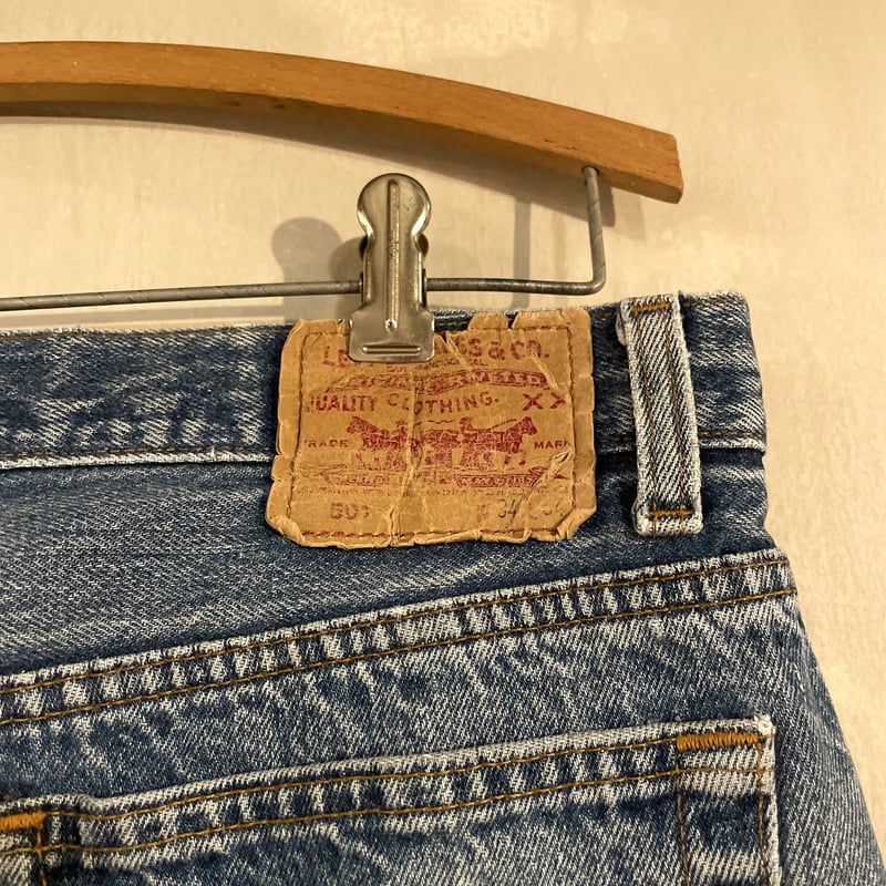 90s USA製 リーバイス 501 ボタンフライ 太デニム パンツ 36×32 90s