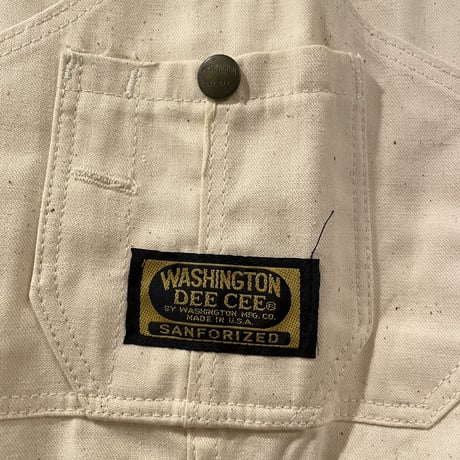 WASHINGTON DEE CEE　オーバーオール　DEAD STOCK　生成り　USA製　60s　(S1016)