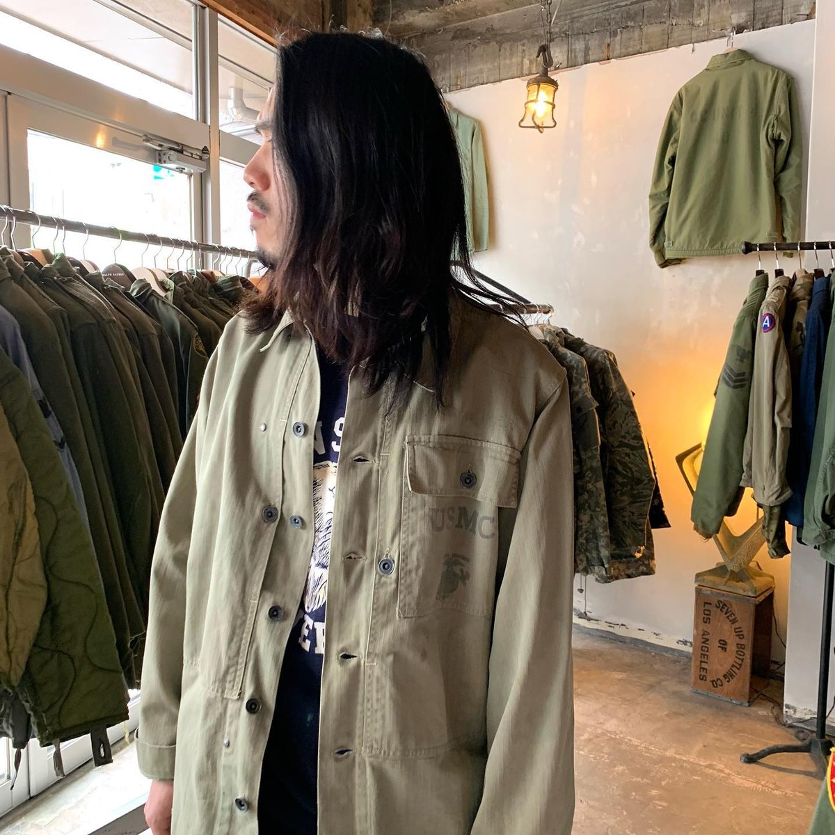 40s USMC P-44 HBT Jacket ヘリンボーンツイル ミリタリー