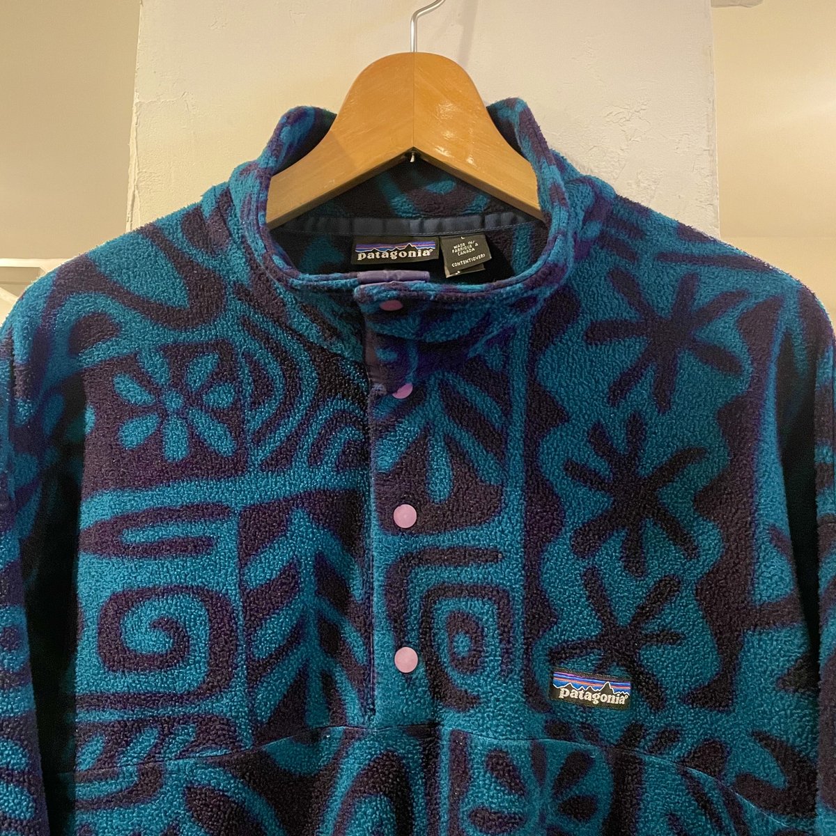 patagonia 90s シンチラスナップＴ 総柄 Ｌサイズ パタゴニア